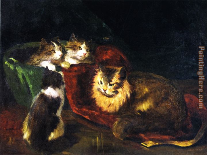 Joseph Kleitsch The Angora Cats